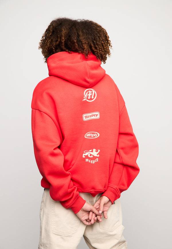 Multiply Spparel Oversize Hoodie JUDGMENT Flame Scarlet Riesige Ersparnisse
