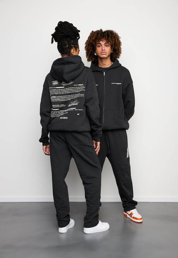 Multiply Spparel Oversize Zip Hoodie SLANDER Black Soda Washed Super Sparpreis