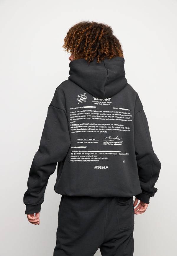 Multiply Spparel Oversize Zip Hoodie SLANDER Black Soda Washed Super Sparpreis