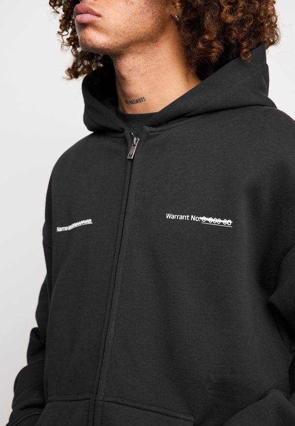 Multiply Spparel Oversize Zip Hoodie SLANDER Black Soda Washed Super Sparpreis