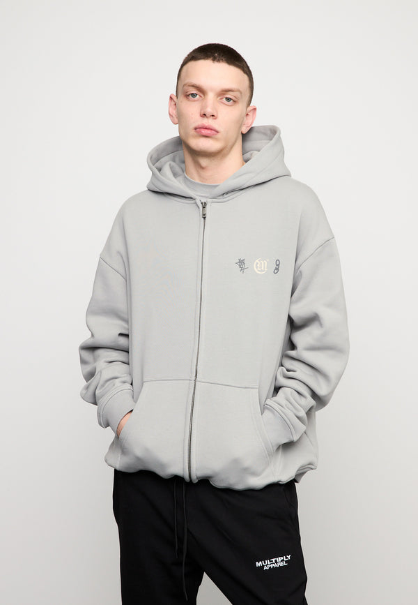 Multiply Spparel Oversize Zip Hoodie DEFAMATION Ultimate Grey Begrenzte Freigabe