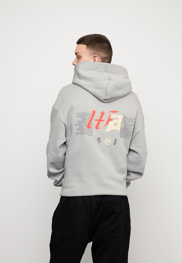 Multiply Spparel Oversize Zip Hoodie DEFAMATION Ultimate Grey Begrenzte Freigabe
