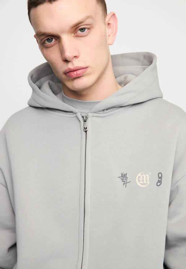 Multiply Spparel Oversize Zip Hoodie DEFAMATION Ultimate Grey Begrenzte Freigabe