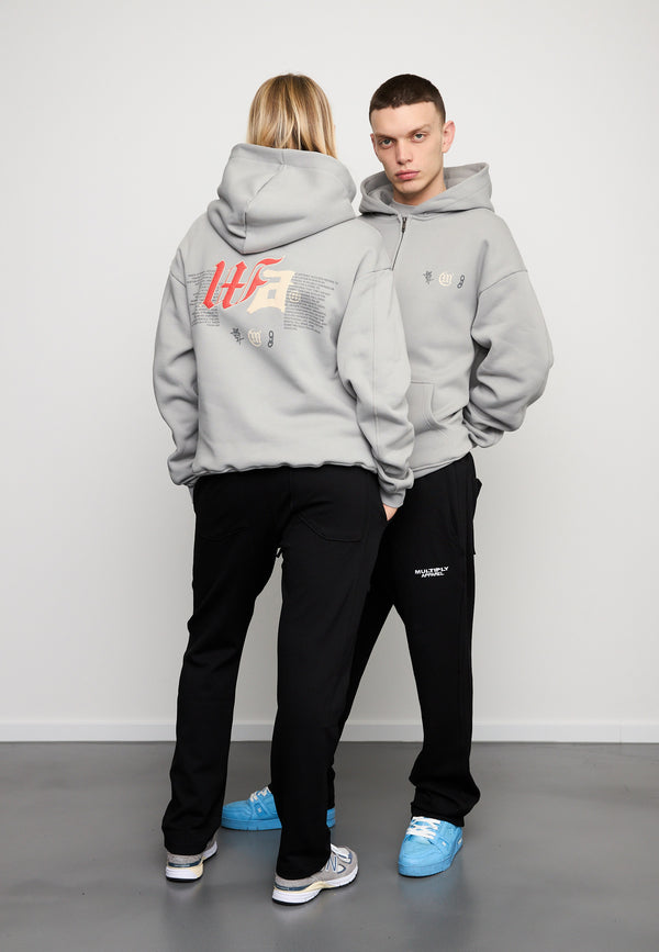 Multiply Spparel Oversize Zip Hoodie DEFAMATION Ultimate Grey Begrenzte Freigabe
