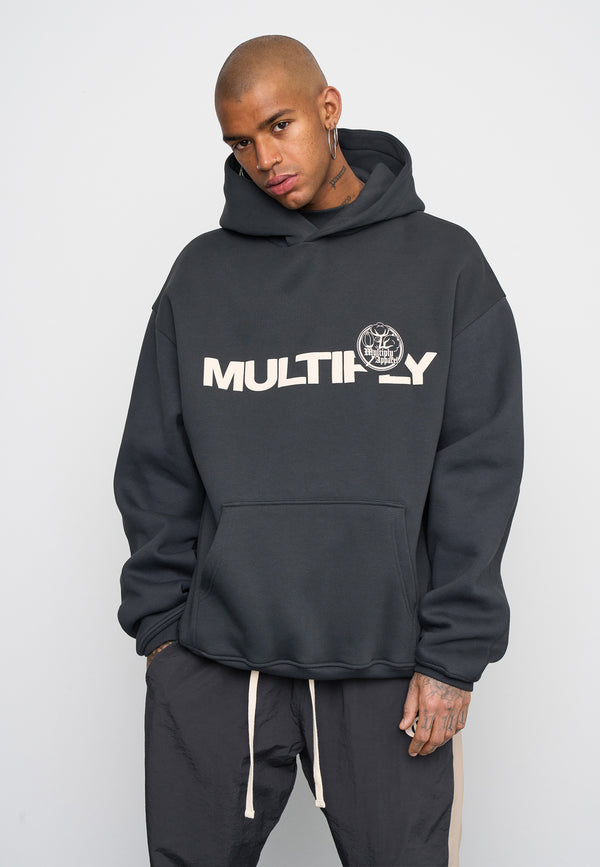 Multiply Spparel Oversize Hoodie VINTAGE Black Soda Washed Letzte 3 Tage