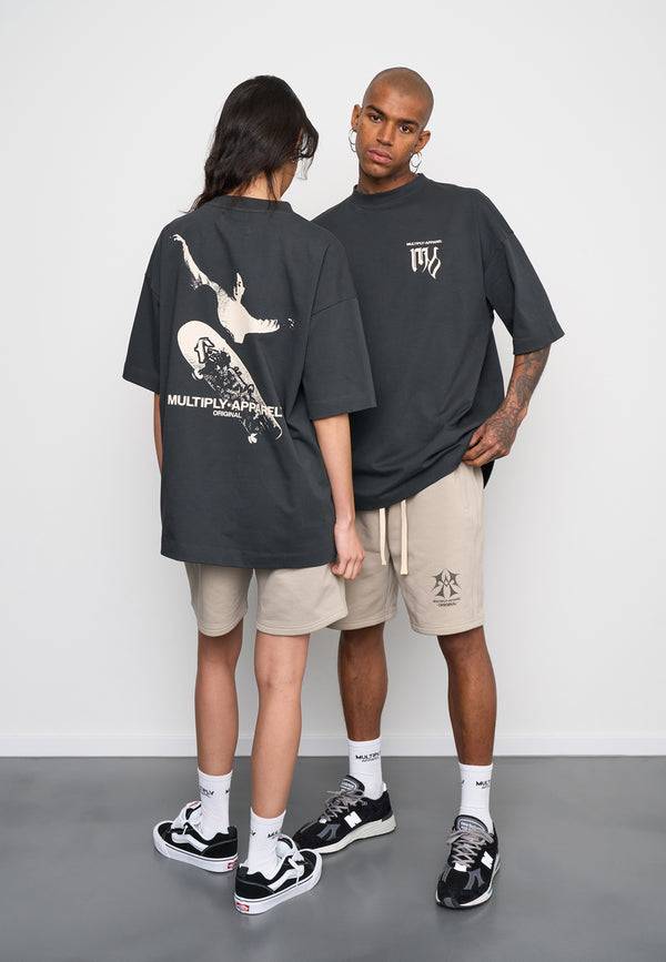 Multiply Spparel Oversize T-Shirt KICKFLIP Black Soda Washed Bis zu 50% Rabatt