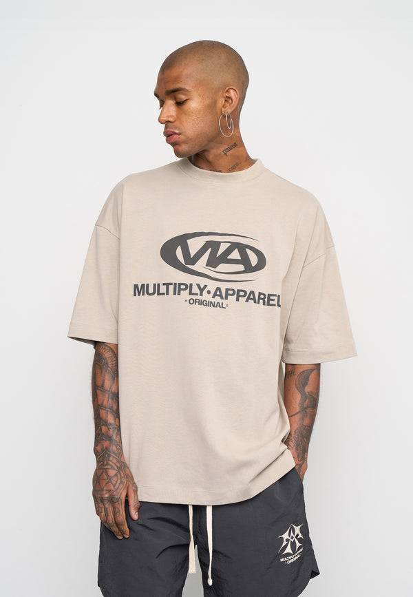 Multiply Spparel Oversize T-Shirt GRIND Vintage Khaki Sonderangebot der Fabrik