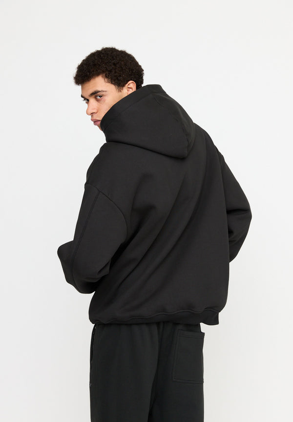 Multiply Spparel Oversize Zip Hoodie LONELINESS Black Soda Washed Super Rabatt
