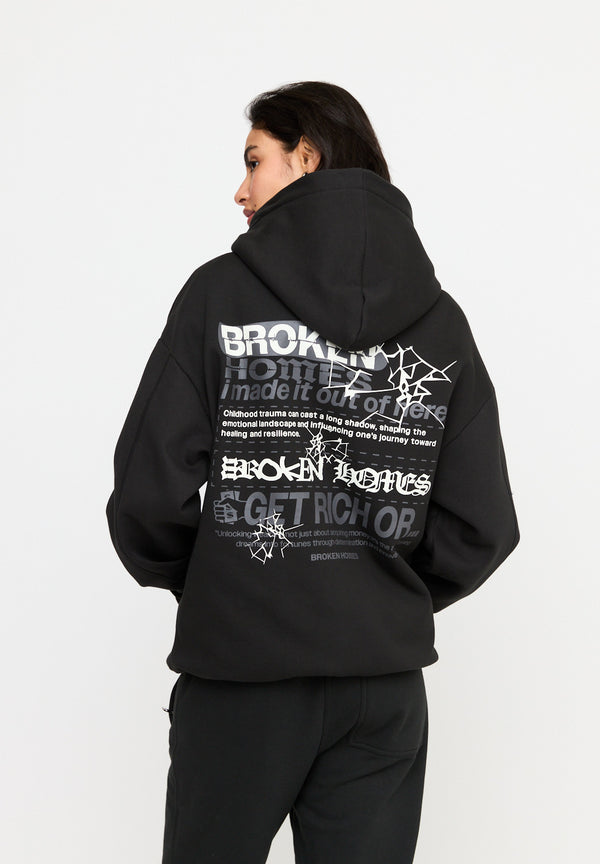 Multiply Spparel Oversize Zip Hoodie CUSTODY Black Soda Washed 50% Rabatt mit kostenlosem Versand