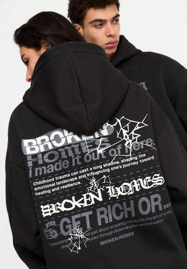 Multiply Spparel Oversize Zip Hoodie CUSTODY Black Soda Washed 50% Rabatt mit kostenlosem Versand