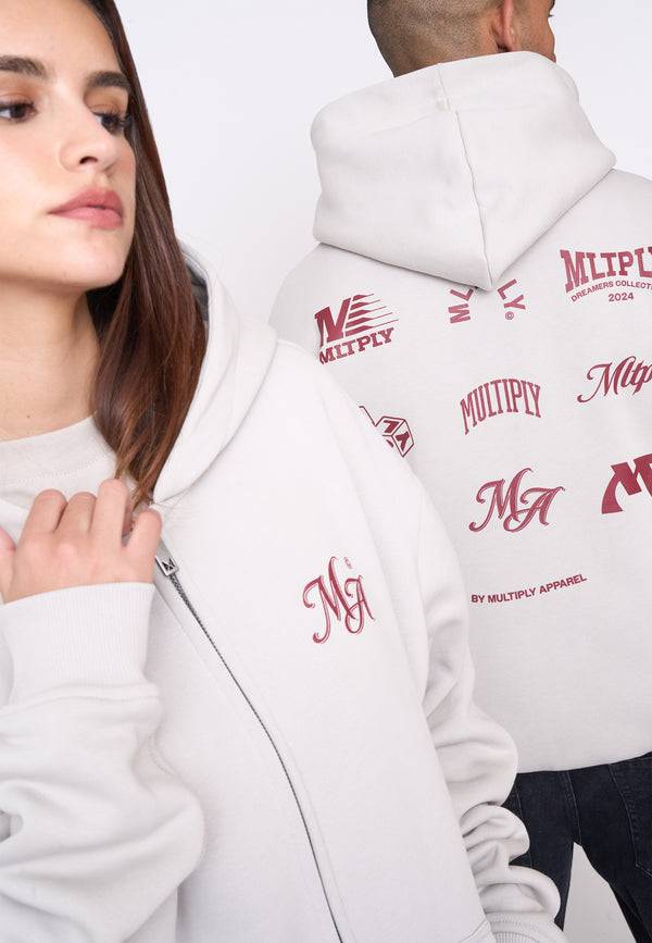 Multiply Spparel Oversize Zip Hoodie COMPETITION Dove Speichern exportieren