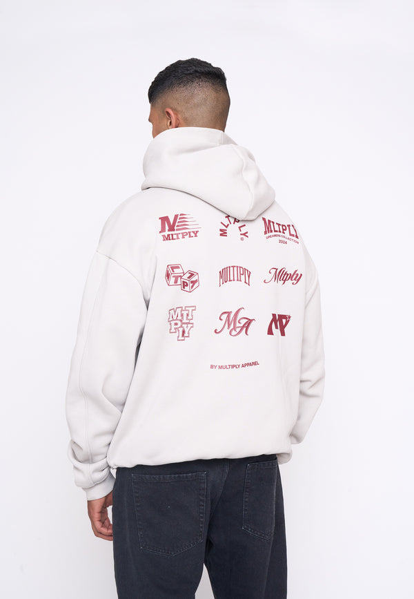 Multiply Spparel Oversize Zip Hoodie COMPETITION Dove Speichern exportieren