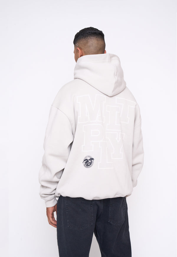 Multiply Spparel Oversize Zip Hoodie LIBRARY Dove Im Verkauf