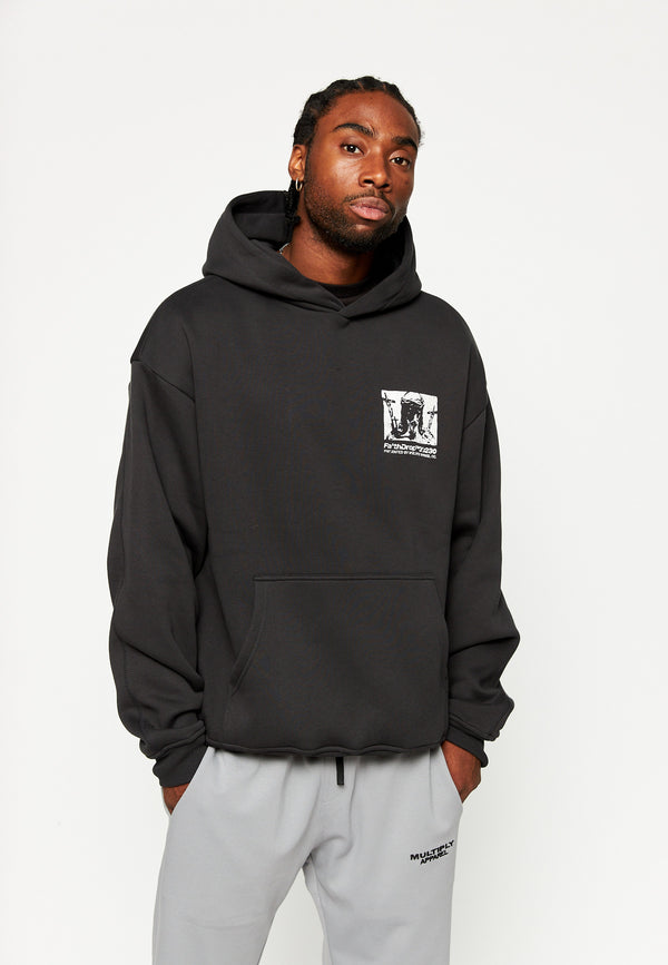 Multiply Spparel Oversize Hoodie HEAVY BURDEN Black soda Washed Rabatte dieses Monats