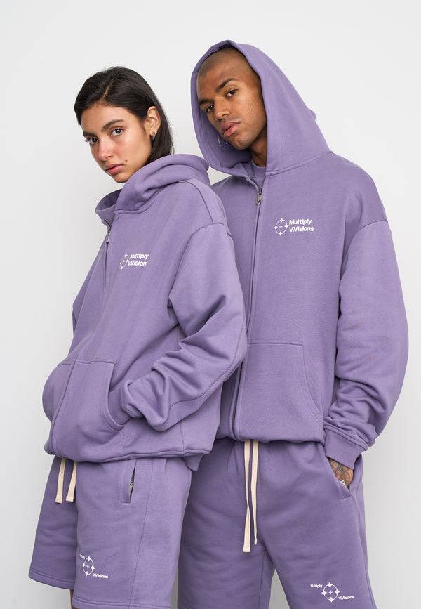Multiply Spparel Oversize Zip Hoodie VISIONARY Cadet Rabatt