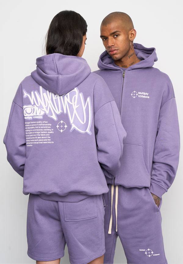 Multiply Spparel Oversize Zip Hoodie VISIONARY Cadet Rabatt