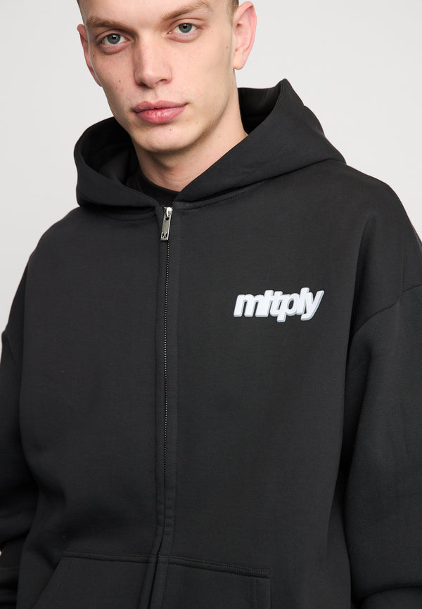 Multiply Spparel Oversize Zip Hoodie HEAT Black Soda Washed Günstig kaufen