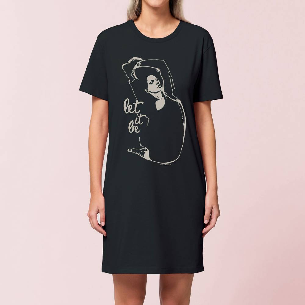 Natural Born Yogi Let it be – Yoga Shirtkleid schwarz Letzte 2 Tage