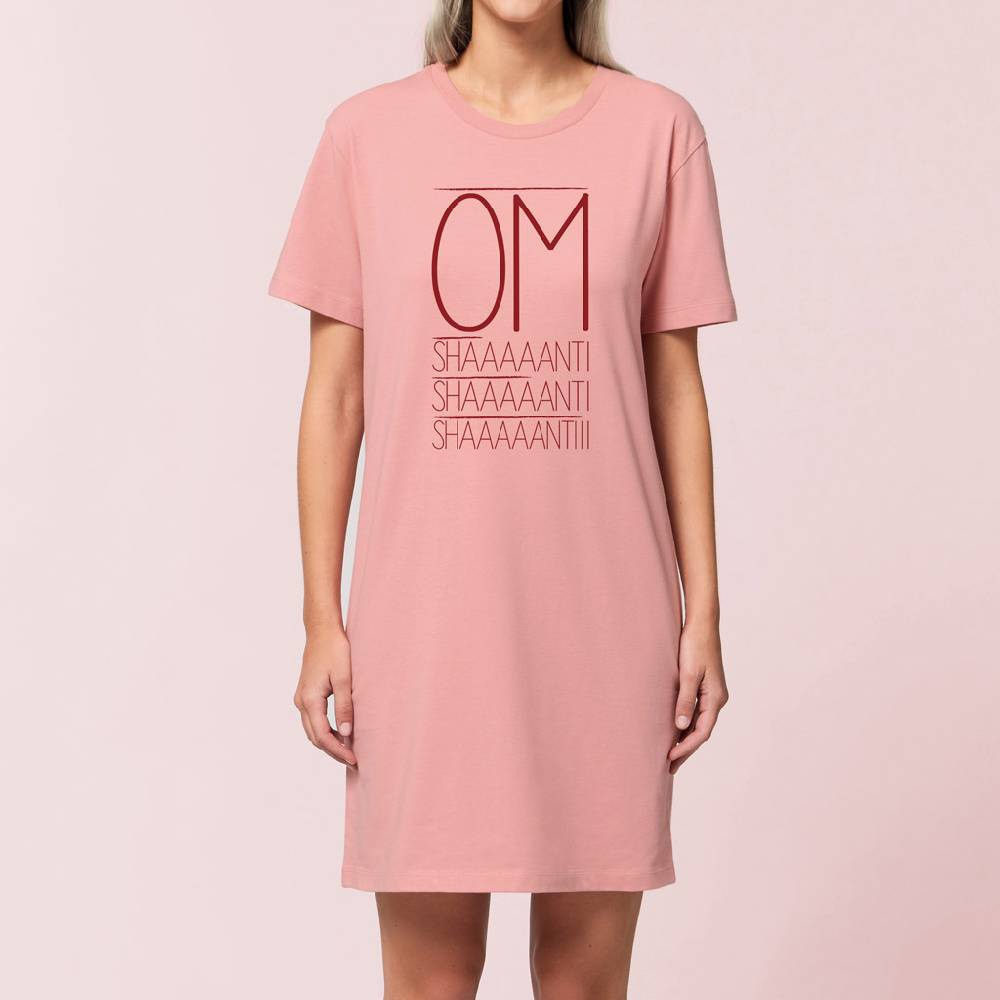 Natural Born Yogi Om Shanti – Yoga Shirtkleid rose Letzter Tag