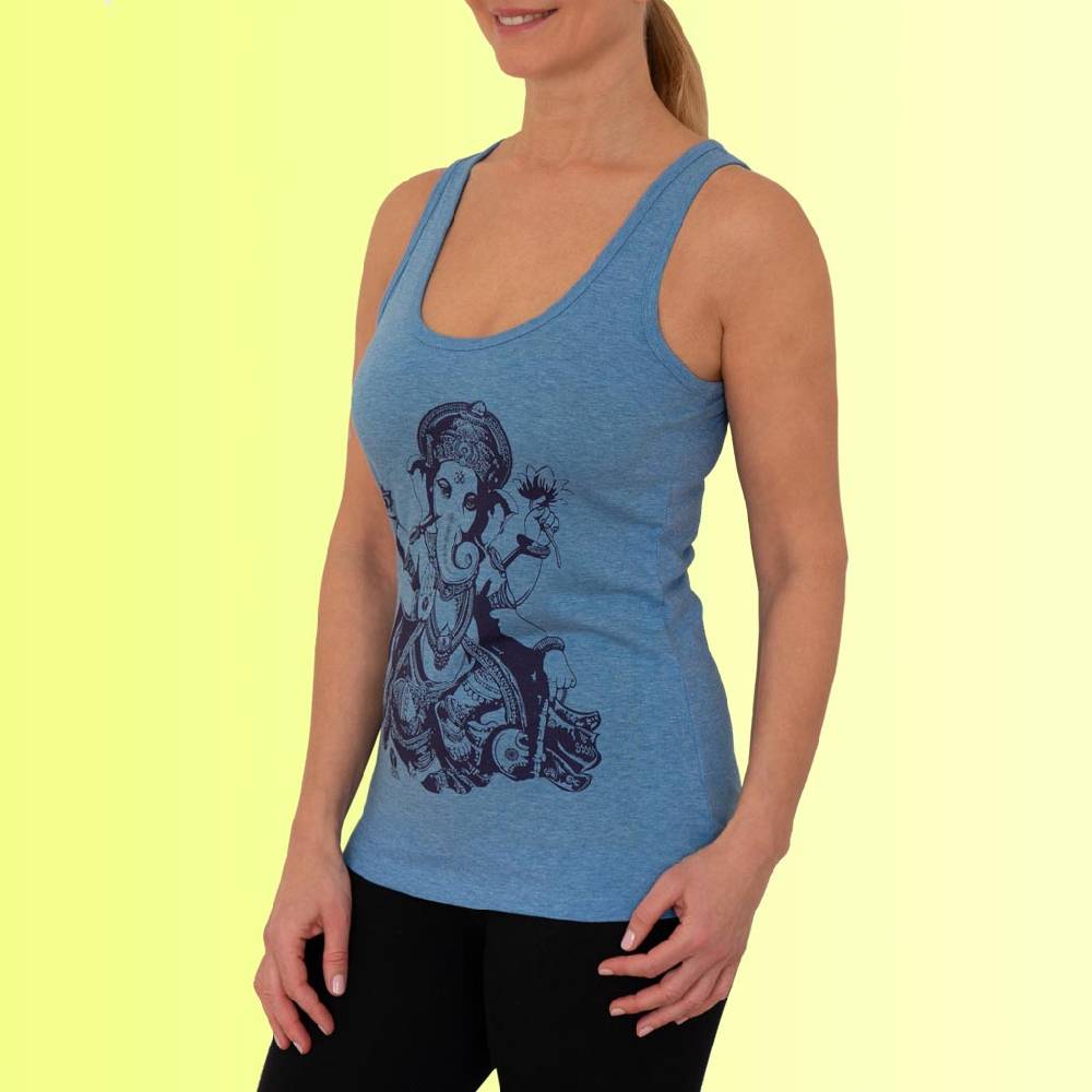 Natural Born Yogi Ganesha Journey – Tank-Top blau Zeitbegrenzte Promotion
