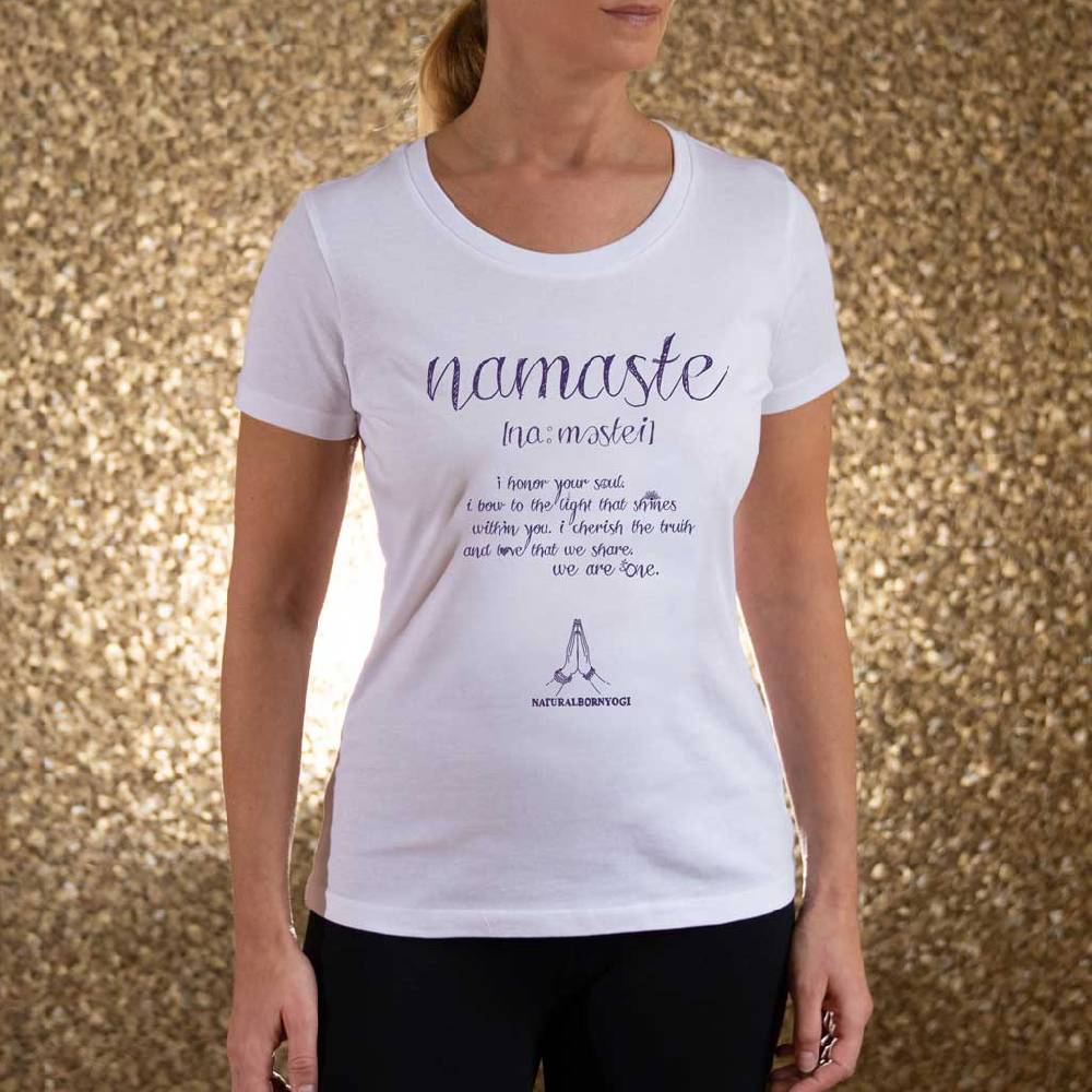 Natural Born Yogi Namaste Love – T-Shirt weiß 50% Rabatt mit kostenlosem Versand