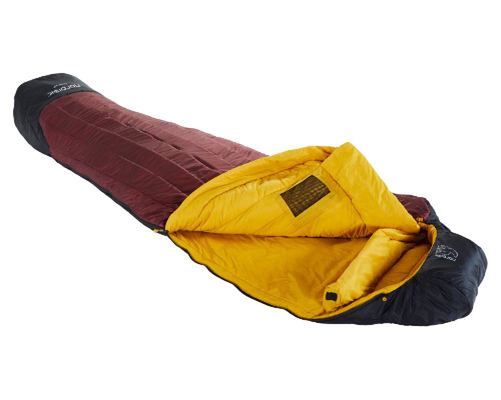Nordisk Oscar -10° Mummy Kunstfaser Rio Red/ Mustard Yellow/ Black Fabrikladen