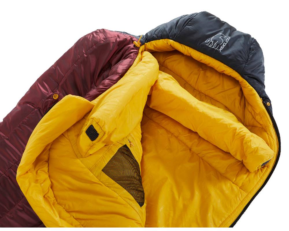 Nordisk Oscar -10° Mummy Kunstfaser Rio Red/ Mustard Yellow/ Black Fabrikladen