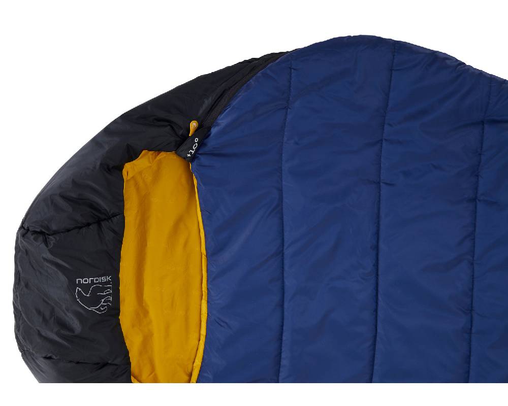 Nordisk Puk +10° Curve Kunstfaser True Navy/Mustard Yellow/Black Discount Store für neue Produkte