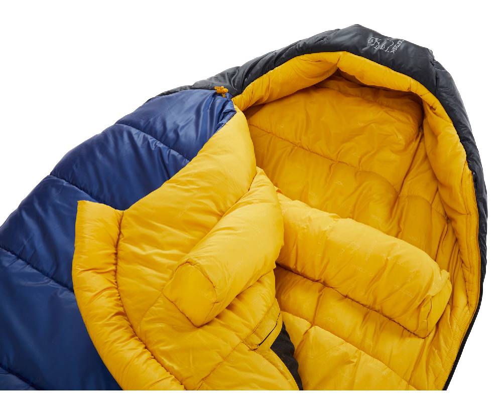 Nordisk Puk -10° Mummy| Kunstfaser True Navy/Mustard Yellow/Black 50% Rabatt mit kostenlosem Versand