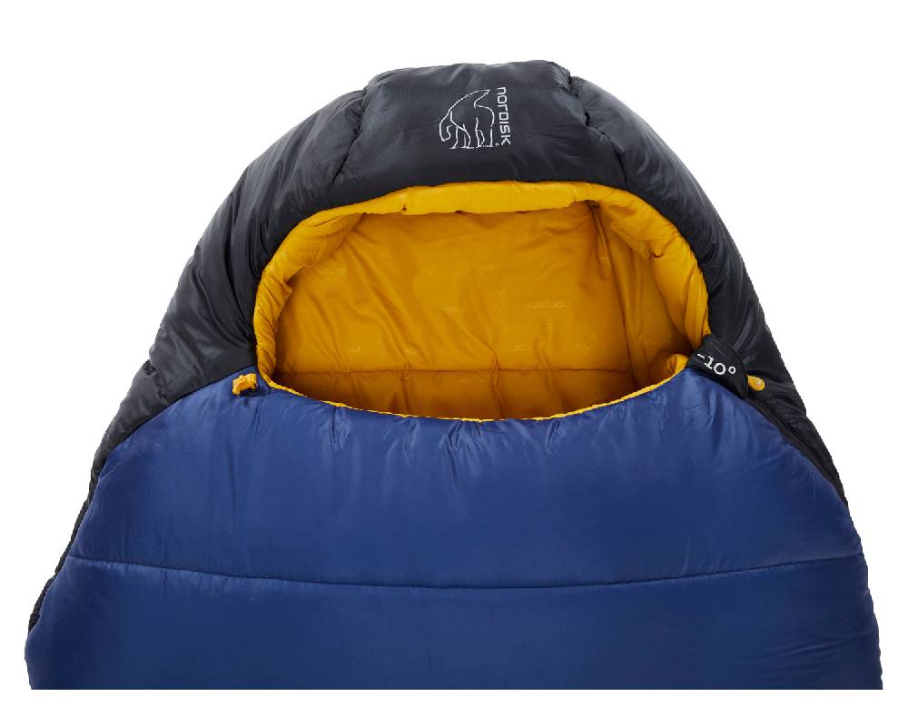 Nordisk Puk -10° Mummy| Kunstfaser True Navy/Mustard Yellow/Black 50% Rabatt mit kostenlosem Versand