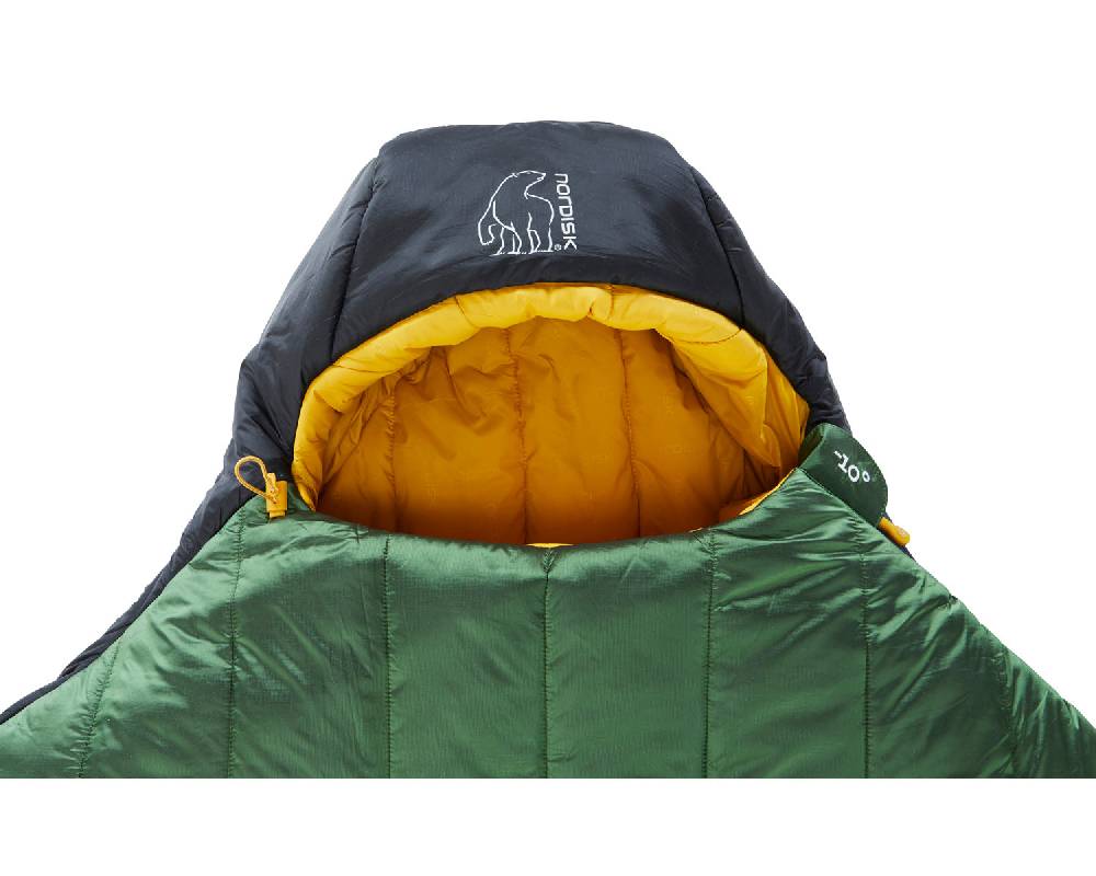 Nordisk Gormsson -10° Mummy| Kunstfaser Artichoke Green/Mustard Yellow/Black Sonderangebote