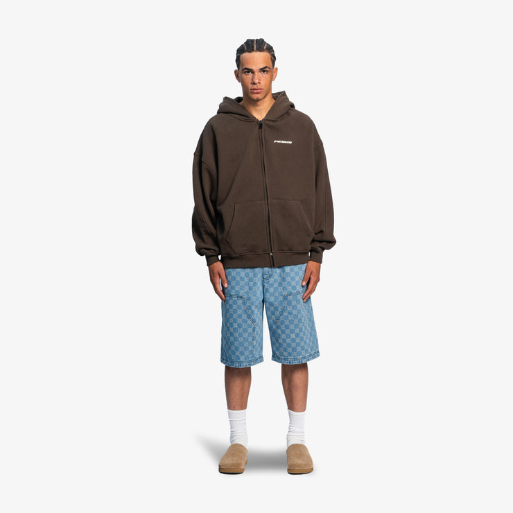Pequs Plágia Chest Logo Zip Hoodie Letzter Tag