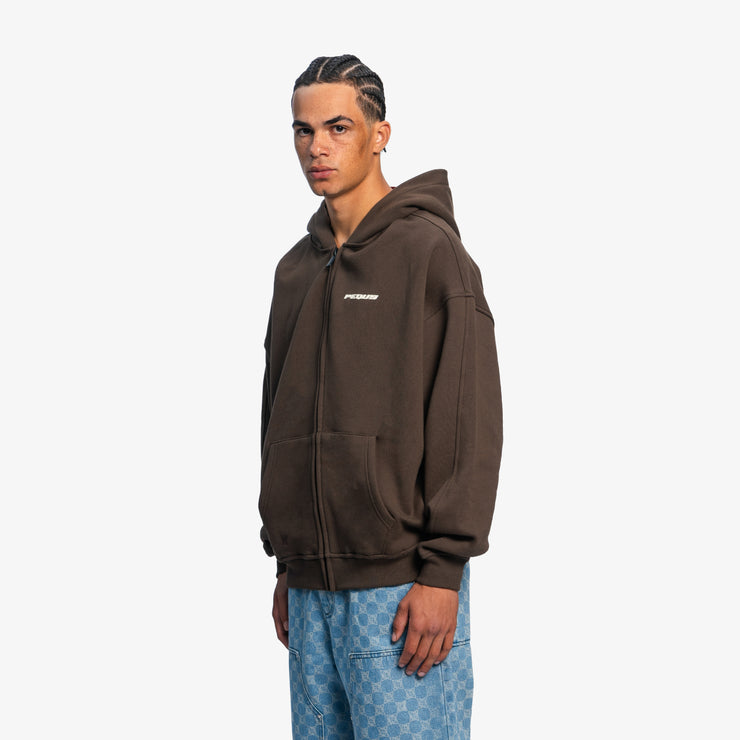 Pequs Plágia Chest Logo Zip Hoodie Letzter Tag