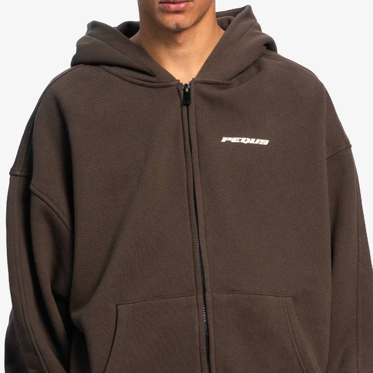 Pequs Plágia Chest Logo Zip Hoodie Letzter Tag