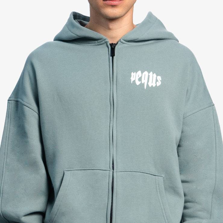 Pequs Mythic Chest Logo Zip Hoodie Bis zu 55% Rabatt