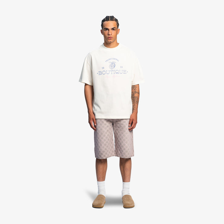 Pequs Aether Monogram Denim Jorts Outlet
