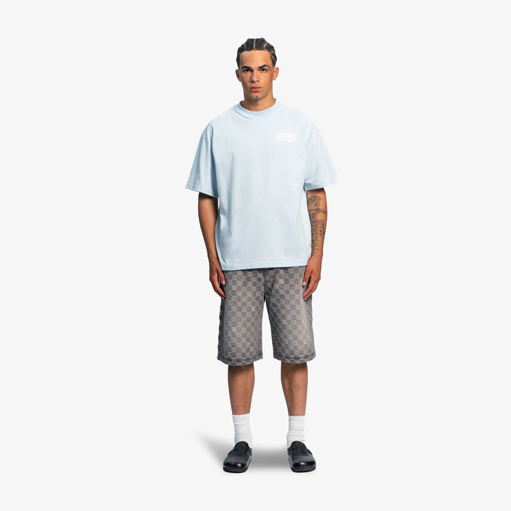 Pequs Aether Monogram Denim Jorts Verkauf