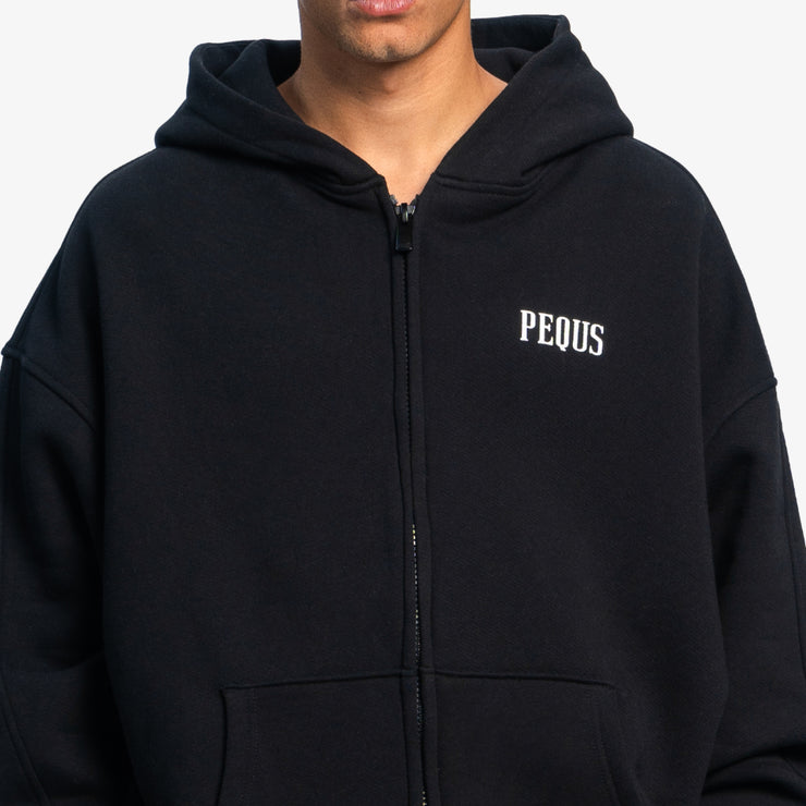 Pequs Chest Logo Zip Hoodie Neueste Stile