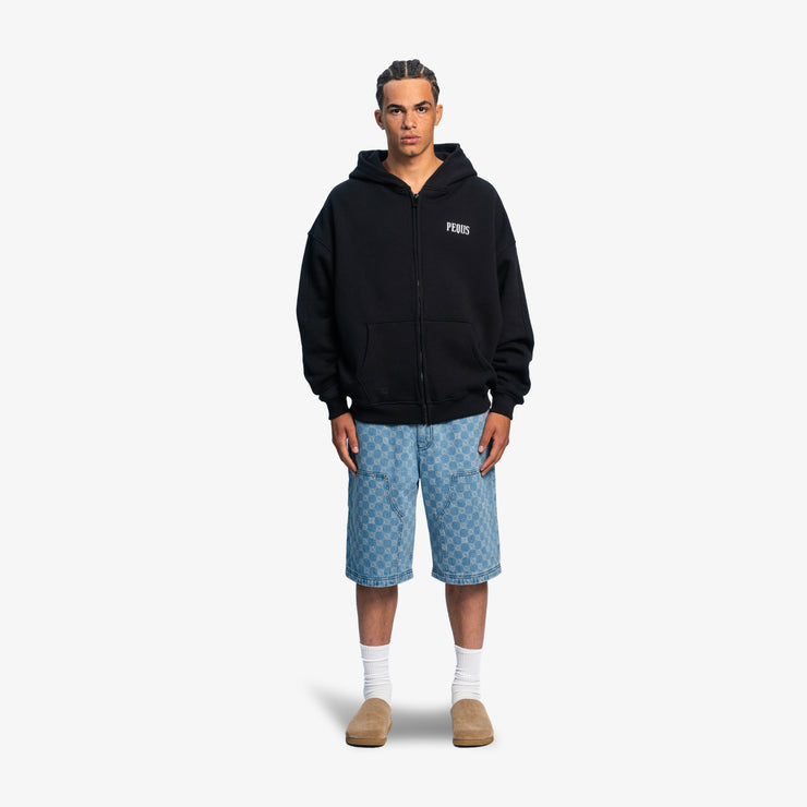 Pequs Chest Logo Zip Hoodie Neueste Stile