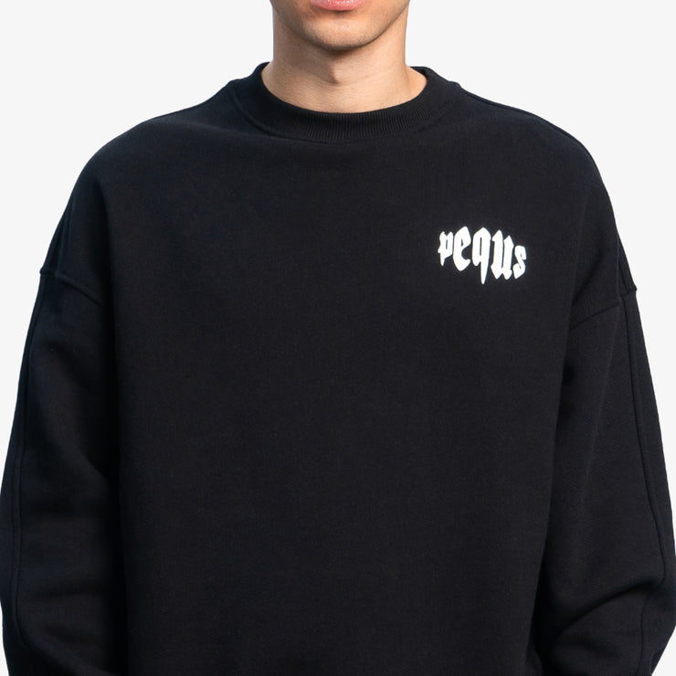Pequs Mythic Chest Logo Sweater Bis zu 50% Rabatt