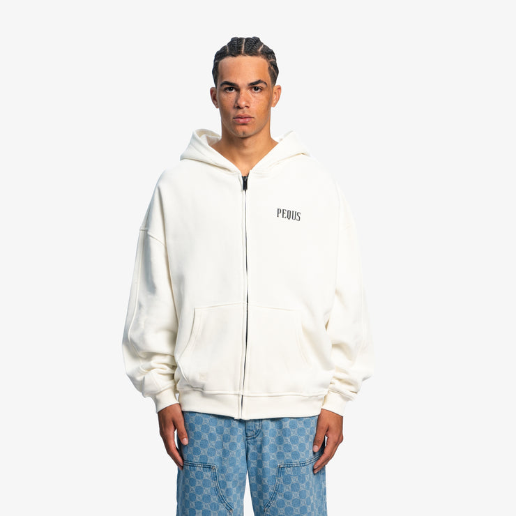 Pequs Back Logo Zip Hoodie Im Verkauf