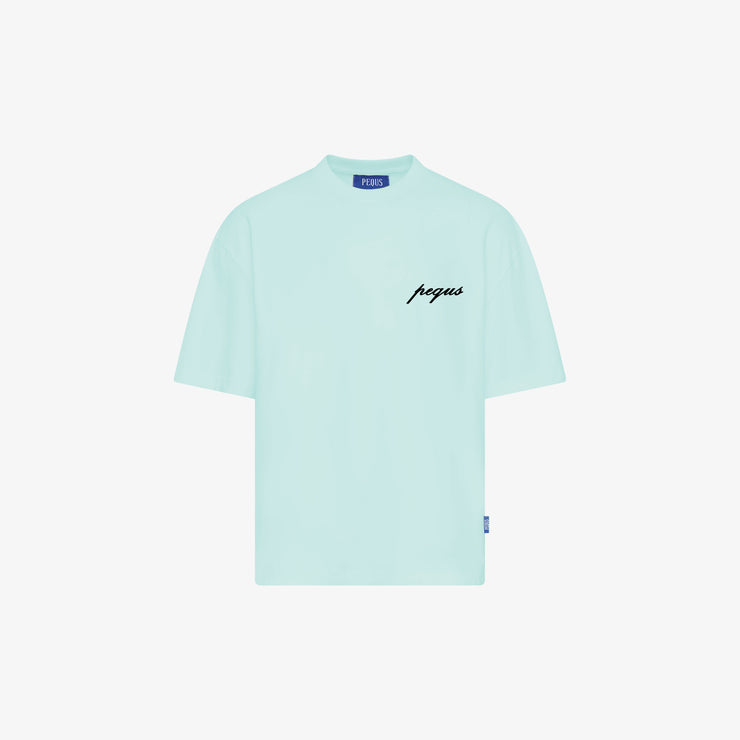 Pequs A Paradise Beach Club Back Logo T-Shirt Rabatte dieses Monats