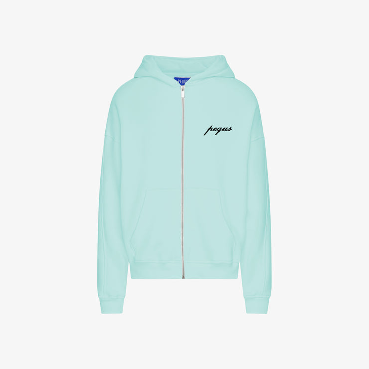 Pequs A Paradise Beach Club Graphic Zip Hoodie 2025