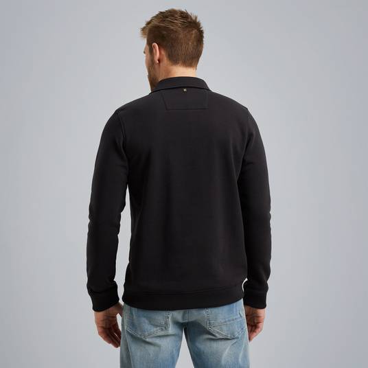 Pme Legend Sweatshirt mit Polokragen Clearance-Verkauf