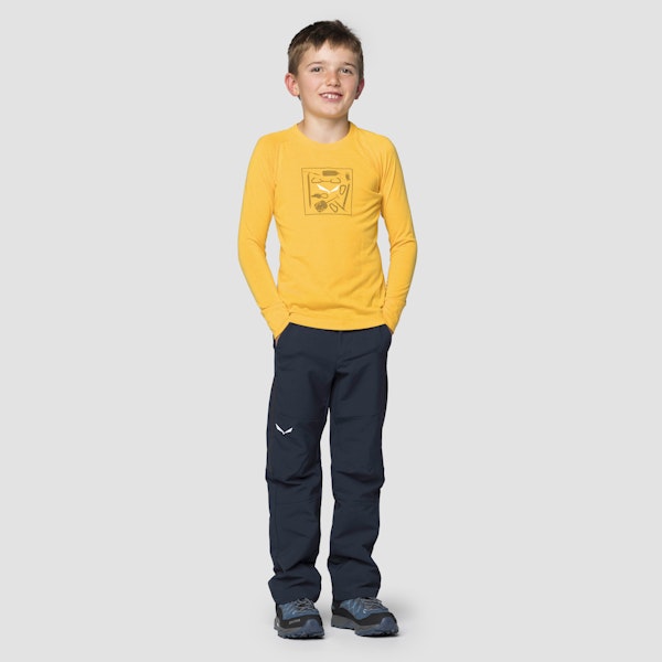 Salewa Pure Dry'ton Grafik Langarm Shirt Kind Blitzangebot