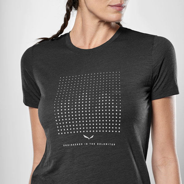 Salewa Eagle Dotted Mountain Trainer Merino T-Shirt Damen Sonderangebote