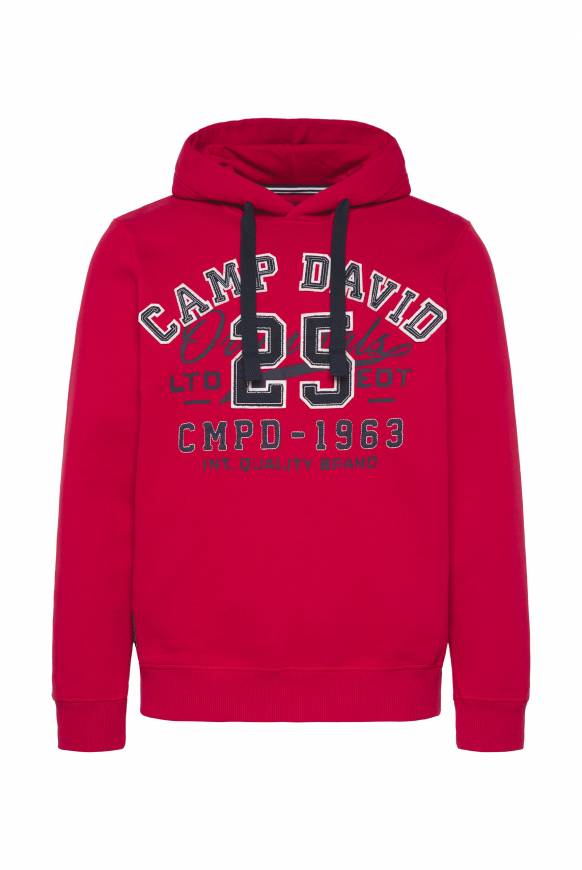 Soccx Hoodie mit Artwork im Retro-Style royal red Online Outlet