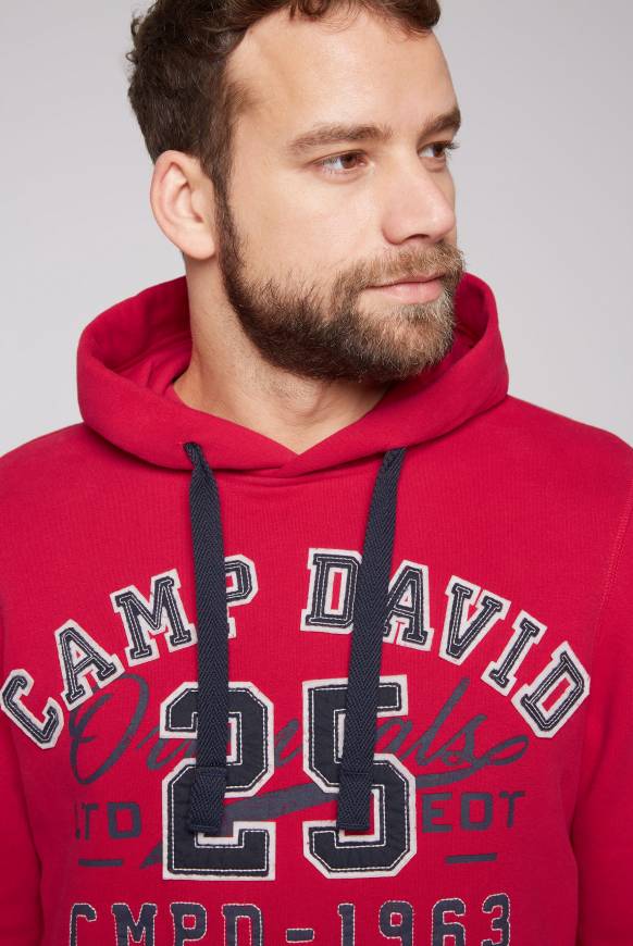 Soccx Hoodie mit Artwork im Retro-Style royal red Online Outlet
