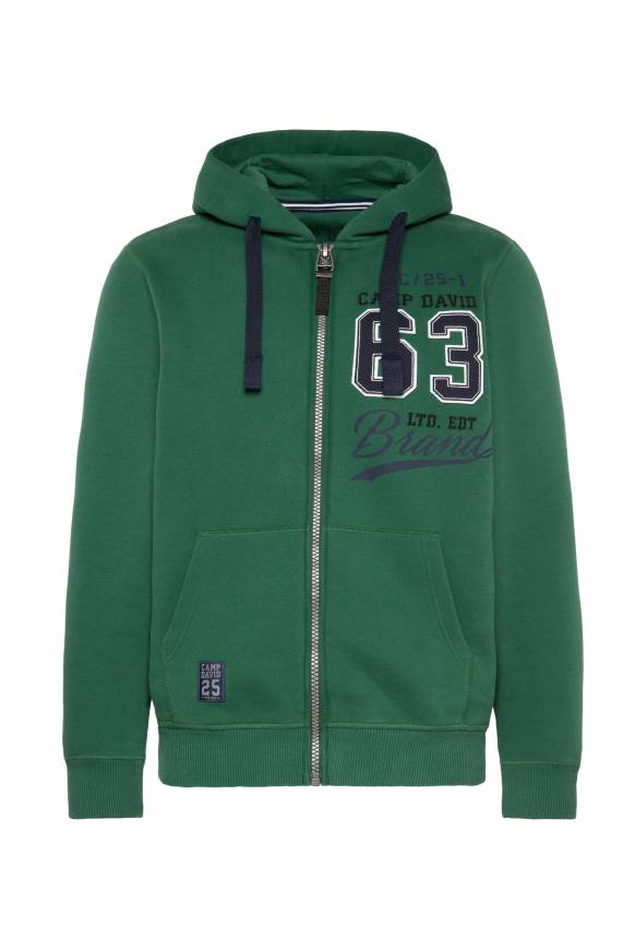 Soccx Kapuzensweatjacke mit Retro-Artwork raw green Räumungsverkauf
