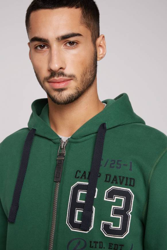 Soccx Kapuzensweatjacke mit Retro-Artwork raw green Räumungsverkauf
